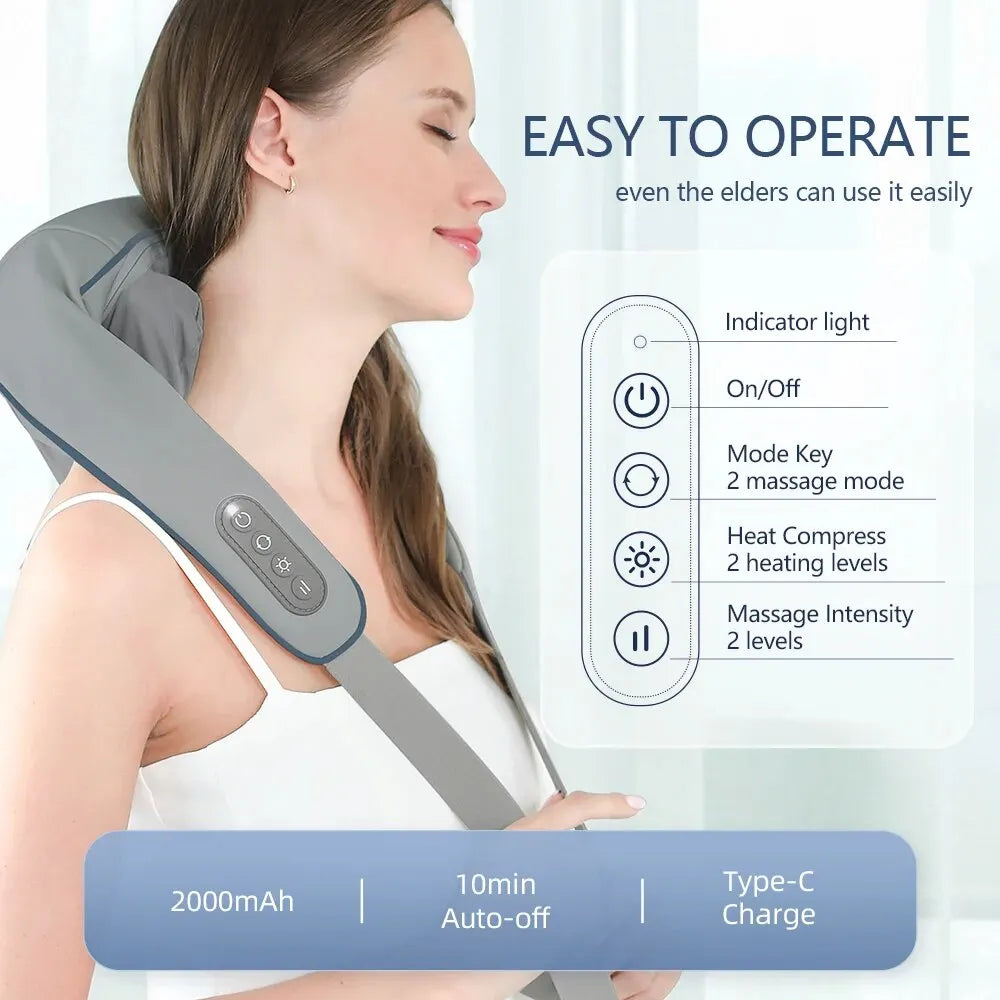 Kulti Electric Neck And Back Wireless Massager Shawl